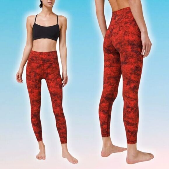 LULULEMON Wunder Under High-Rise Tight 25" Lunar New Year Size 6 Intricate Oasis - Picture 1 of 9